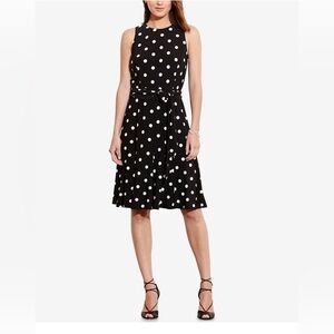 Lauren Ralph Lauren Polka Dot Dress. Black and White. Size: 16.